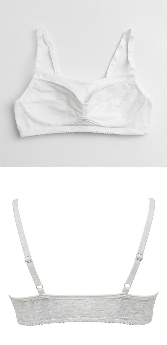 ルシアン はつブラ ハーフキャミ アジャスタータイプ 肌側綿100% ノンワイヤー ジュニア キッズ LECIEN