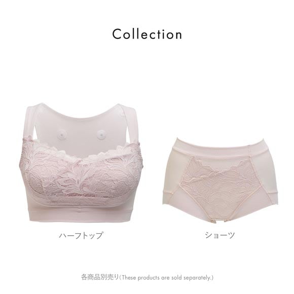 ルシアン LECIEN×ピップエレキバン 肩らっくす LUXE ナイトブラ ナイト&デイ ハーフトップ ノンワイヤー ブラジャー 管理医療機器 磁気