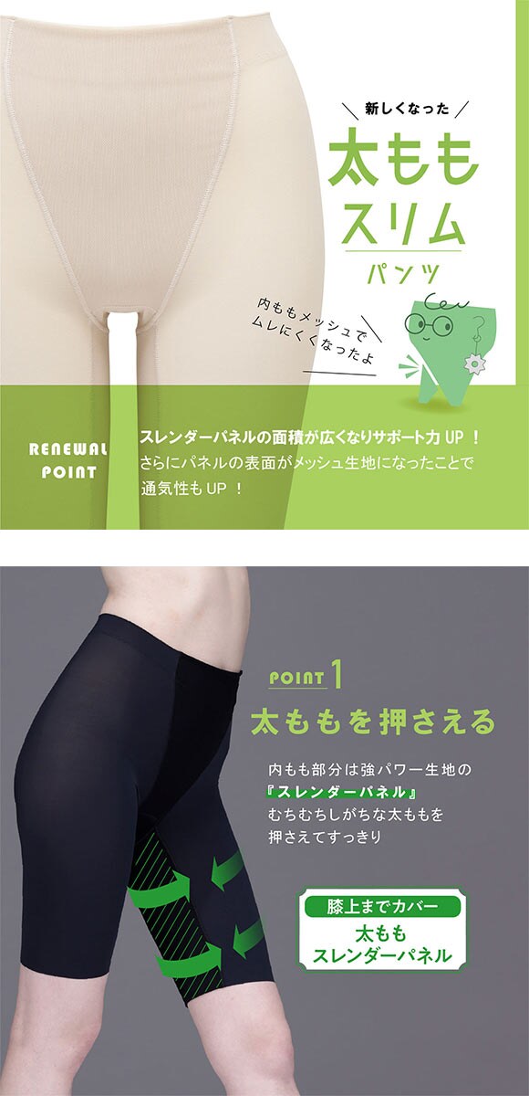ルシアン はいて実感 下半身のお悩み解決 太ももスリムパンツ ももほっそりパンツ ガードル ロング丈 補正下着 M･L･LL LECIEN