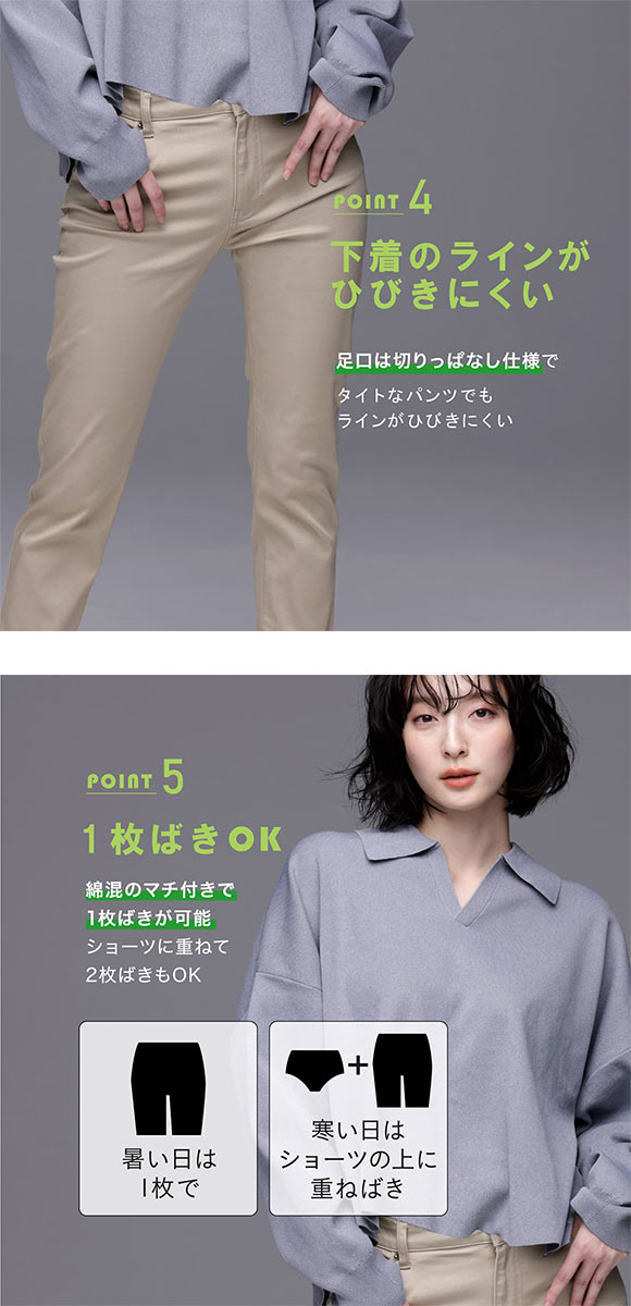 ルシアン はいて実感 下半身のお悩み解決 太ももスリムパンツ ももほっそりパンツ ガードル ロング丈 補正下着 M･L･LL LECIEN