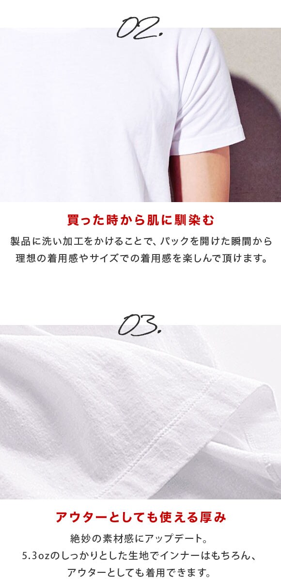 ヘインズ Hanes 2P 半袖 Tシャツ インナー 2枚セット メンズ クルーネック ポケット付き Japan Fit 2枚組 ポケT