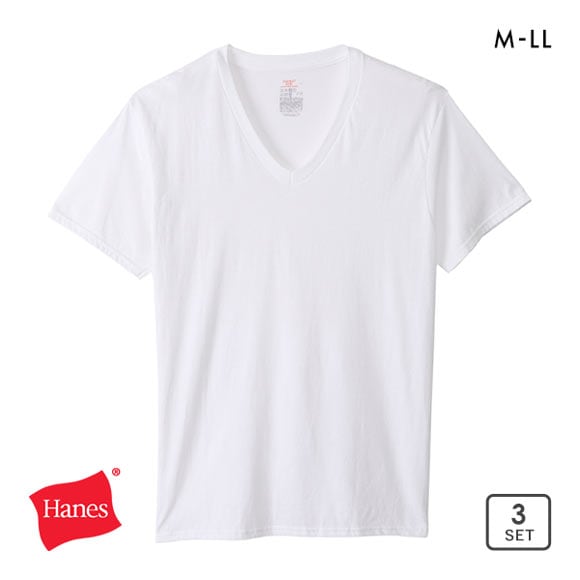 ヘインズ Hanes 3P Vネック Tシャツ 3枚組 メンズ インナー パックT HM1EY703