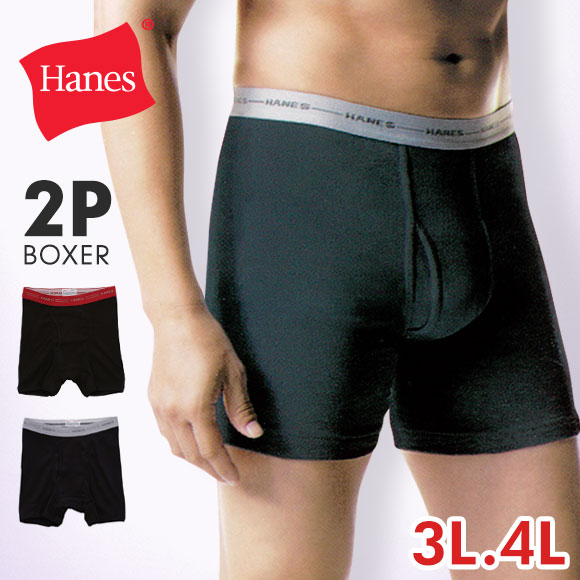 ヘインズ Hanes Global Line ボクサーブリーフ 2枚セット ビッグサイズ 3L 4L HM6EG701K