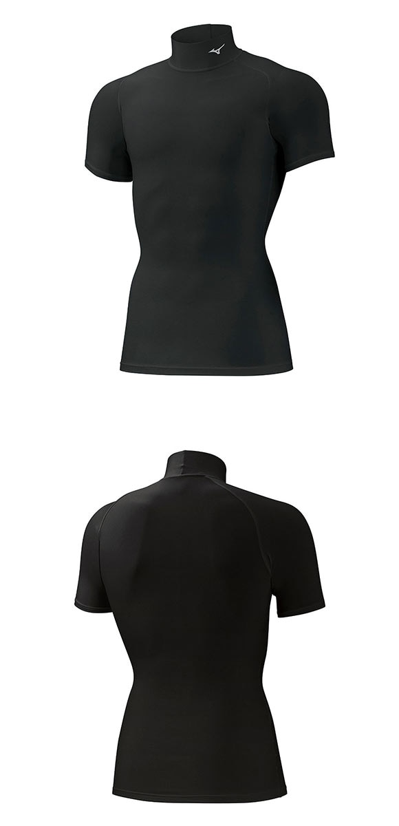 ミズノ MIZUNO バイオギア BIOGEAR シャツ メンズ ハイネック 半袖 コンプレッション スポーツ