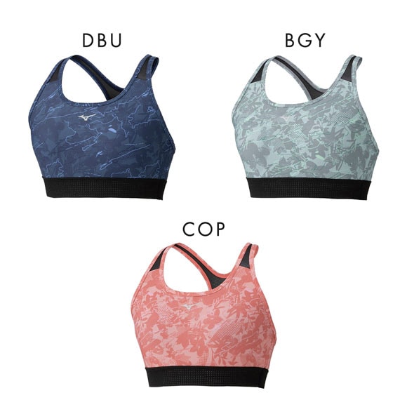 ミズノ スポーツブラ S-2XL 安定 スポブラ ヨガ トレーニングウェア スポーツ ハーフトップ ブラジャー ノンワイヤー MIZUNO