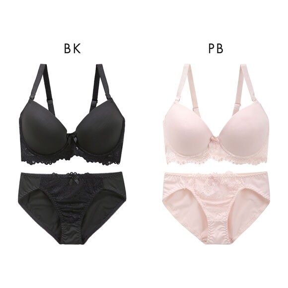 エレガント 脇肉を谷間に変える脇高ブラ すっきりつるん モールドブラセット GHI65-95 大きいサイズ グラマー Tシャツブラ ひびきにくい Elegante