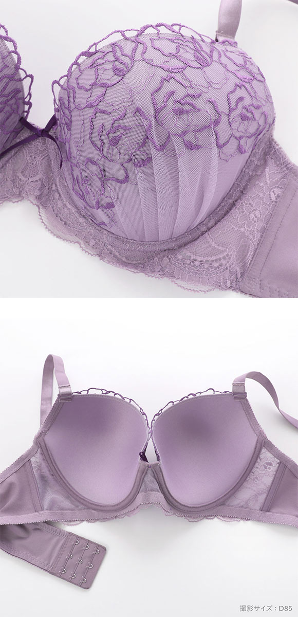 大感謝価格 エレガント クラシックローズ ブラセット DEFGHI 85-95 グラマー アンダー大きいサイズ 着やせ 脇寄せ 谷間 Elegante