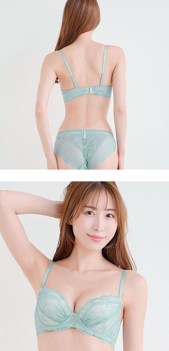 エレガント シアーエレガント総レース ブラセット ABCDEF 盛り胸 寄せ上げ 大きいサイズ Elegante