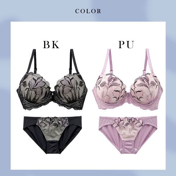 エレガント 脇肉を谷間に変える脇高ブラ エレガンスリリー ブラセット CDEF80-95 大きいサイズ グラマー 脇寄せ ブラジャー ショーツ Elegante