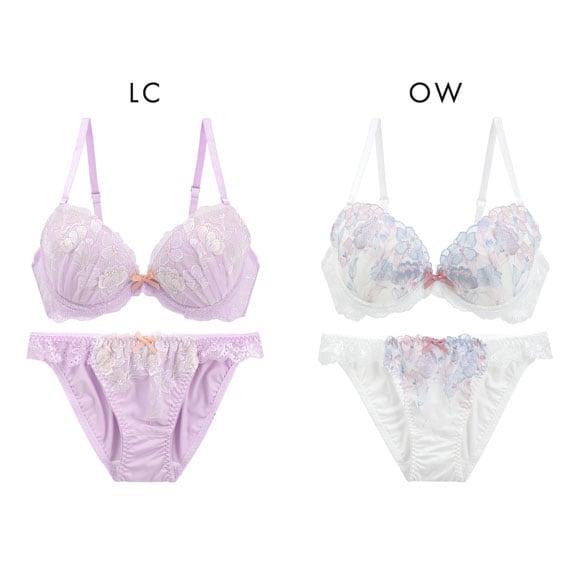 パンキュート レディブーケ すっきりらくちんソフトワイヤー ブラセット ABCDEF 大きいサイズ グラマー 谷間 ブラセット ブラジャー ショーツ エレガント