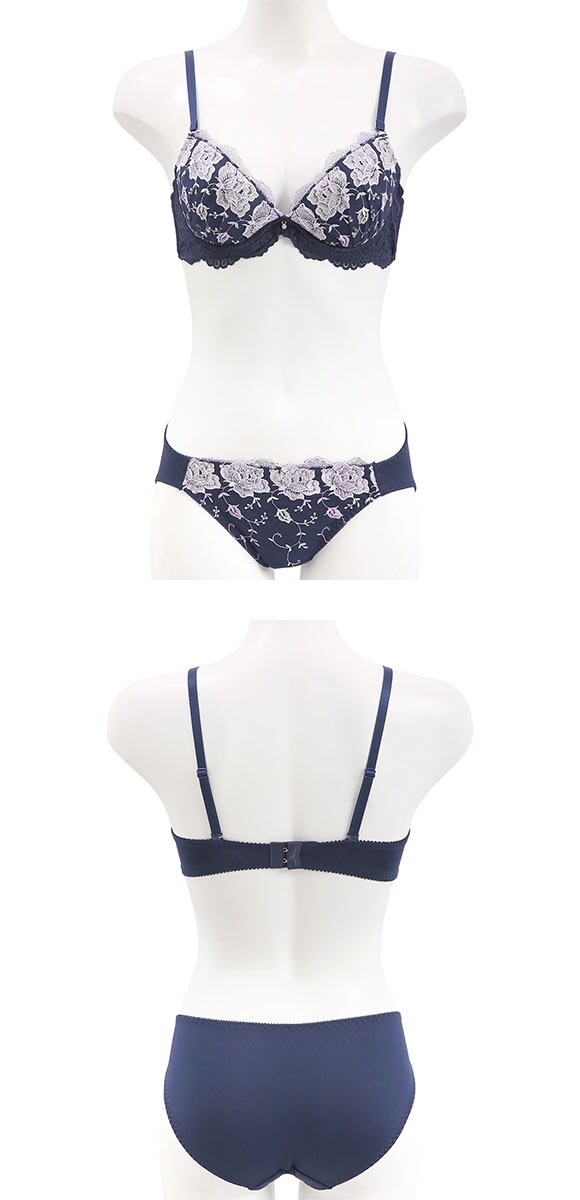 パンキュート ロージーレース ソフトワイヤー ブラセット ABCDEF らくちん 脇肉 谷間 盛り胸 美胸 寄せ PANCUTE