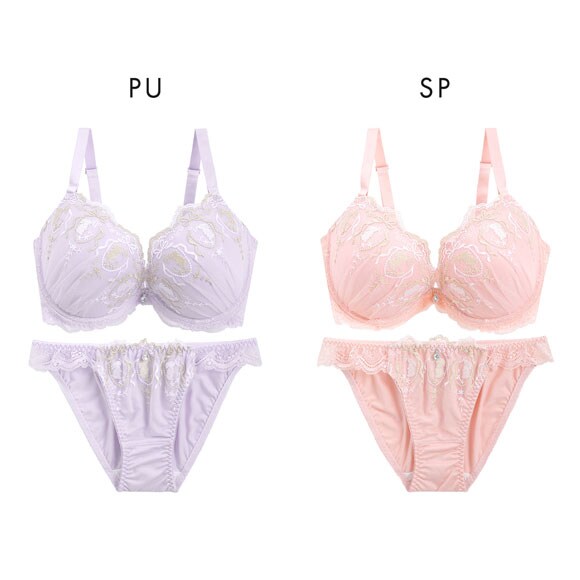 エレガント ロマンティックバニー ブラセット CDEF80-95 うさぎ ラビット 大きいサイズ グラマー 脇高 谷間 ブラジャー ショーツ