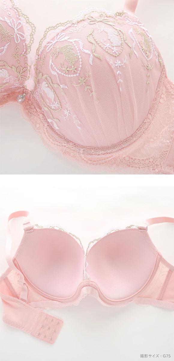 エレガント ロマンティックバニー ブラセット GHI65-95 うさぎ ラビット 大きいサイズ グラマー 脇高 谷間 ブラジャー ショーツ
