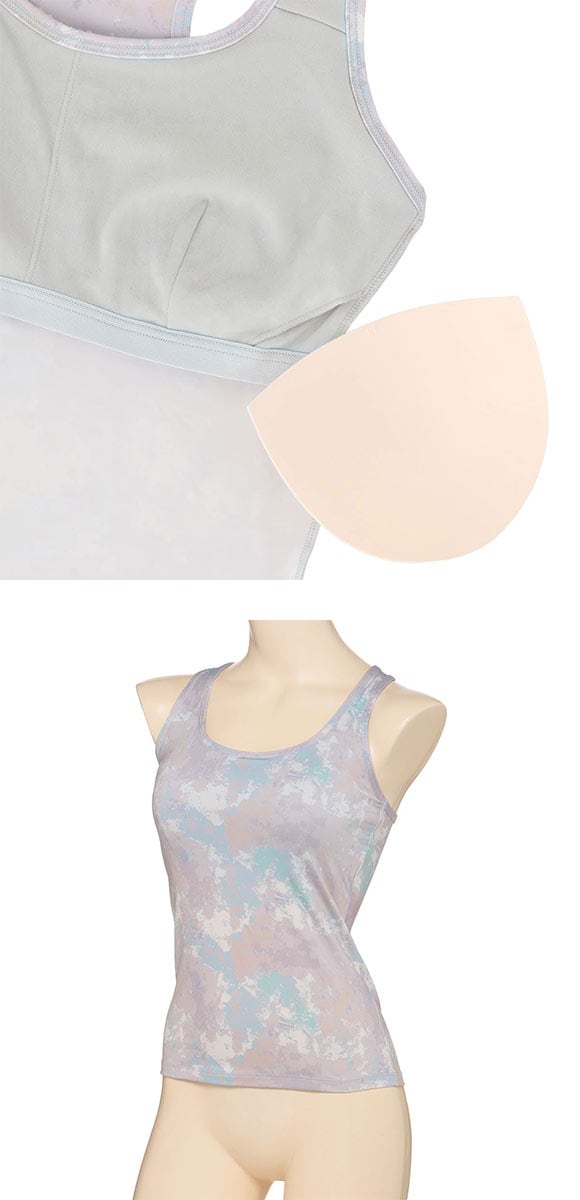 アツギ クリアビューティアクティブ ヨガウェア カップ付きタンクトップ ATSUGI トップス レディース