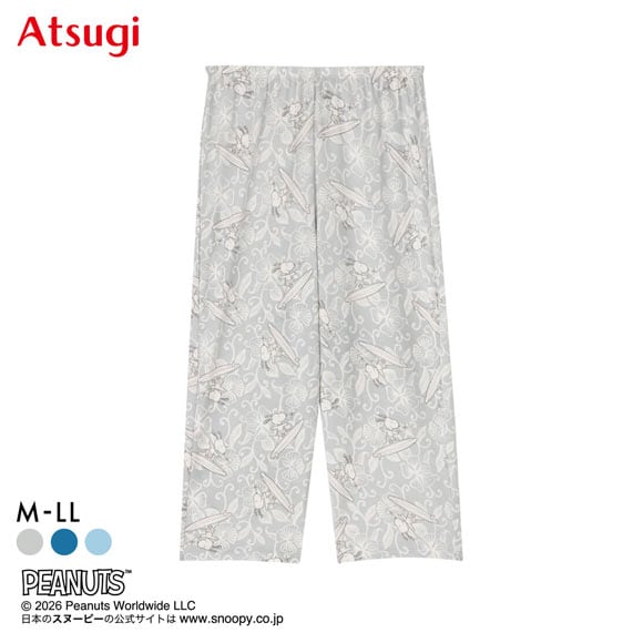 アツギ PEANUTS 7分丈カプリパンツ ボトムス レディース スヌーピー ATSUGI