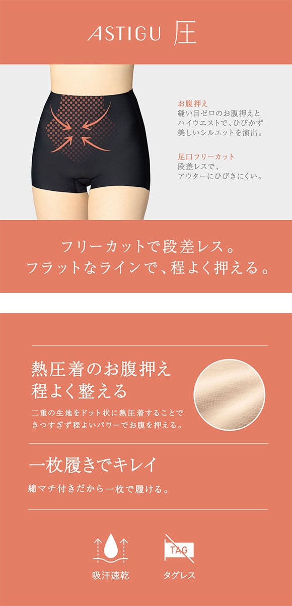 ASTIGU 圧 ショーツガードル 一分 ATSUGI