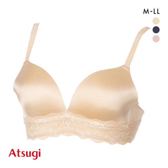 アツギ ATSUGI ナチュラリフト 自然にふっくら シームレスカップ ノンワイヤーブラ ブラジャー 単品