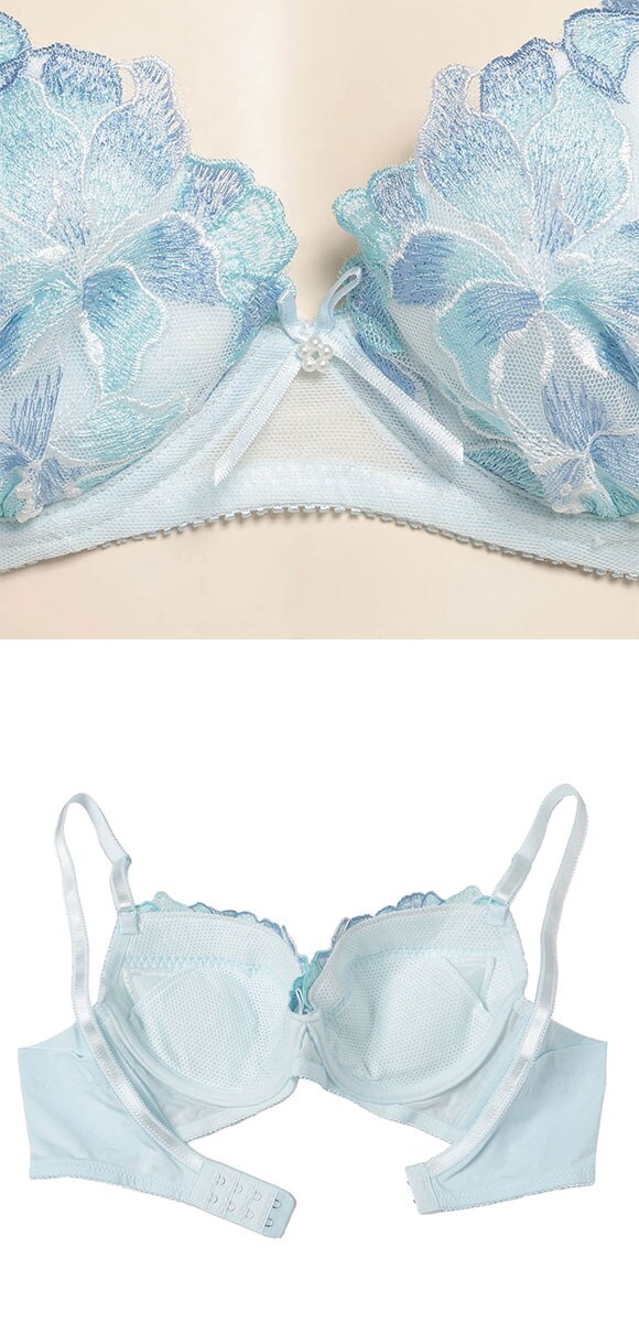 アツギ イーセレクト ソフトワイヤー ブラジャー 脇スッキリ なめらかフィット ATSUGI