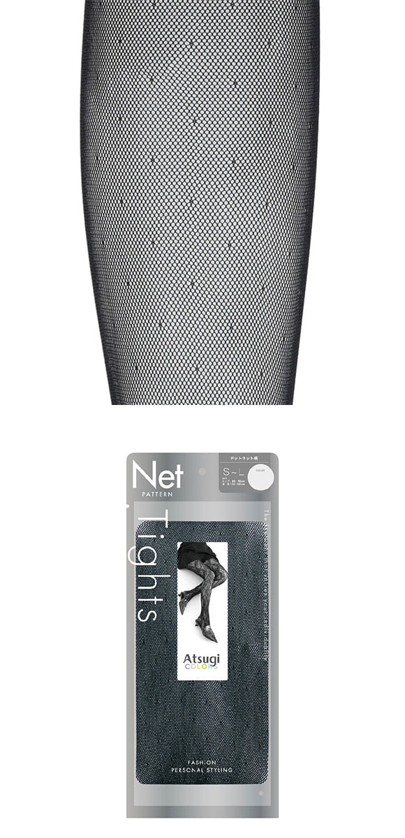 アツギカラーズ ドットネット柄タイツ Atsugi COLORS