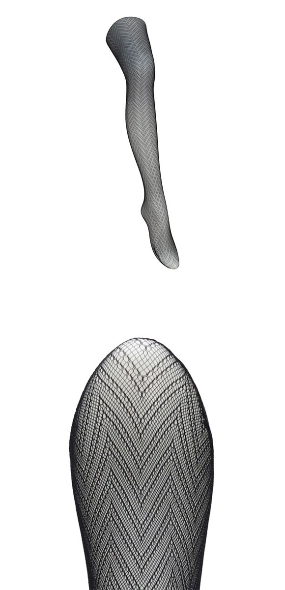 アツギカラーズ ヘリンボーン柄タイツ Atsugi COLORS