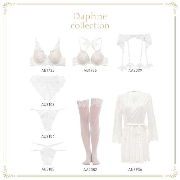 アンブラ Daphne ストライプ ガーターストッキング ANNEBRA 下着