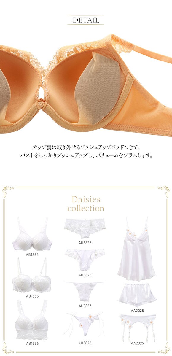 アンブラANNEBRA Daisies I love Change デコルテレース 3/4カップ ブラジャー BCDEFG グラマーサイズ サイズ豊富 谷間 単品