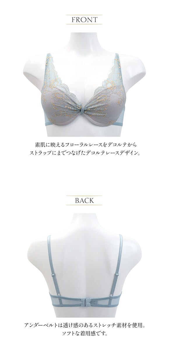 アンブラANNEBRA Gradient I love Change デコルテレース 3/4カップ ブラジャー BCDEFG グラマーサイズ