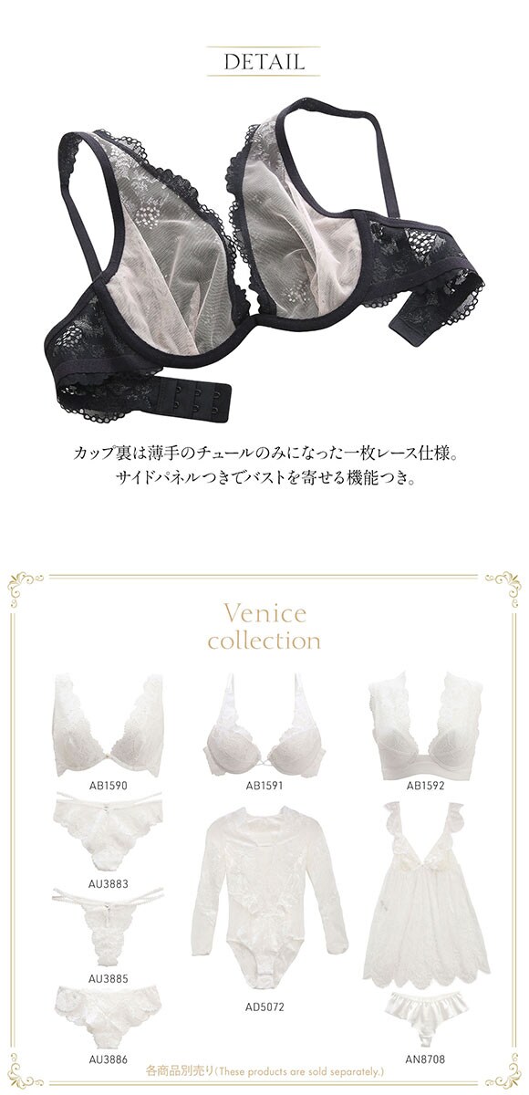 アンブラ ANNEBRA Venice ブラジャー ノンパテッド 総レース BCDEFG 大きいサイズ 単品