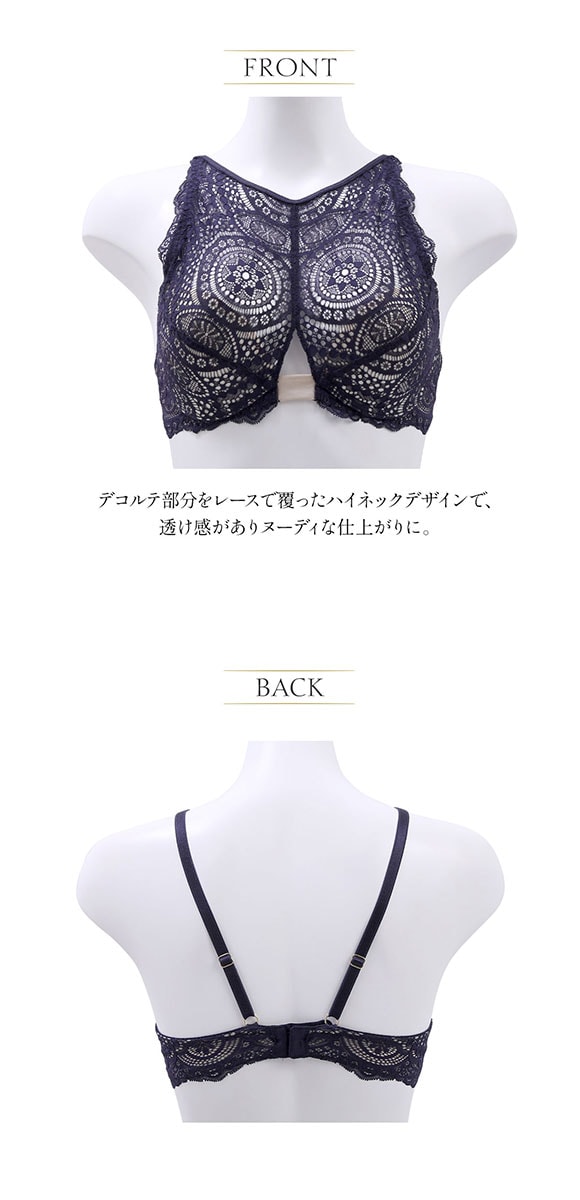 アンブラ ANNEBRA Rich BLOOM UP ブラジャー ハイネック BCDEFG 大きいサイズ 見せブラ 単品