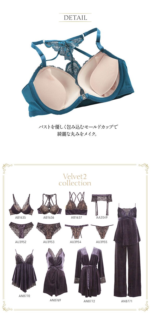 アンブラ ANNEBRA Velvet2 フロントホック ブラジャー 単品