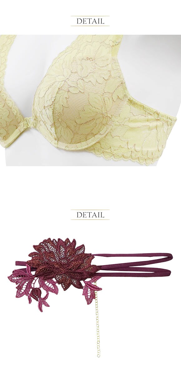 アンブラ Harmony in Bloom チョーカー付き デコルテレース モールドカップ ブラジャー 大きいサイズ ANNEBRA