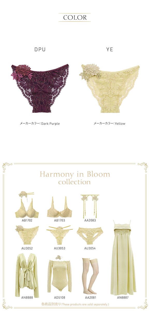 アンブラ Harmony in Bloom モチーフレースショーツ ノーマルショーツ ANNEBRA