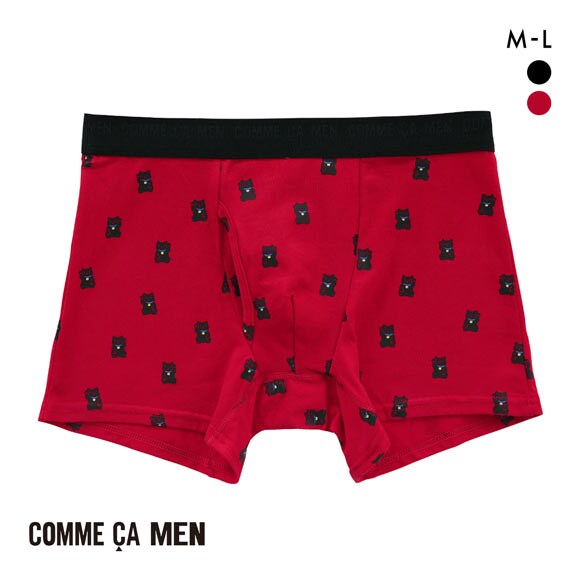 コムサメン Discovering Japan 招き猫 ボクサーパンツ メンズ COMME CA MEN 前あき アンダーウェア