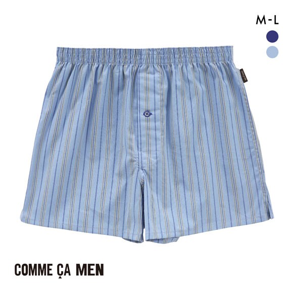 コムサメン ストライプ ストレッチトランクス メンズ COMME CA MEN 前あき アンダーウェア