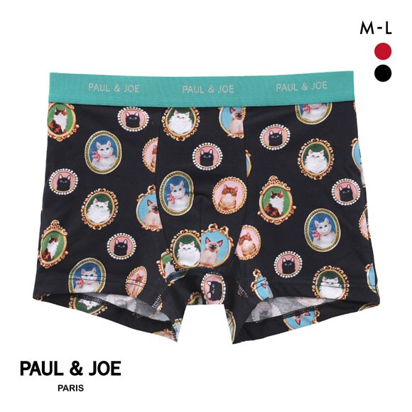 ポール ＆ ジョー 額縁猫柄 ボクサーパンツ メンズ 前とじ アンダーウェア PAUL & JOE