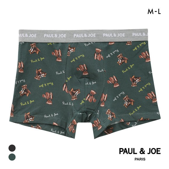 ポール ＆ ジョー ベア総柄 ボクサーパンツ メンズ 前とじ アンダーウェア PAUL & JOE