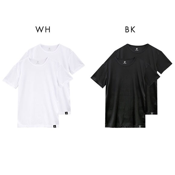 ルコックスポルティフ 裏ハニカムメッシュ クルーネック 半袖 Tシャツ 2枚セット メンズ インナー le coq sportif