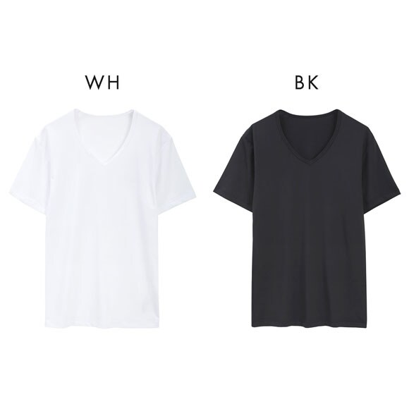 男の着るだけエチケットシリーズ 胸ポチ対策 胸2重 Vネック 半袖 Tシャツ インナー メンズ M L LL