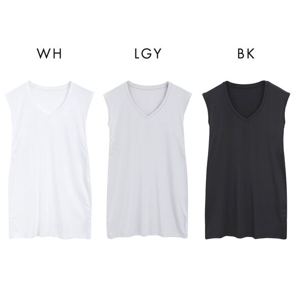 男の着るだけエチケットシリーズ 脇汗ジミ対策 4層脇汗パッド付 Vネック サーフシャツ インナー メンズ スリーブレス M L LL