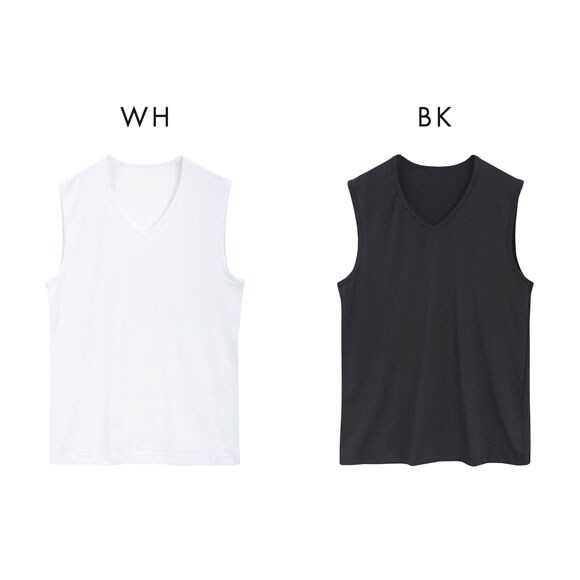 男の着るだけエチケットシリーズ 胸ポチ対策 胸2重 Vネック サーフシャツ インナー メンズ スリーブレス M L LL