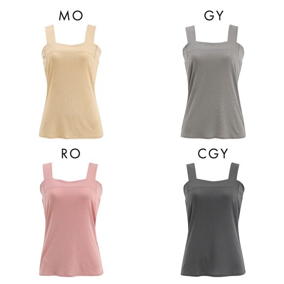 生活の木 チラ見え防止 リブ タンクトップ レディース インナー 大きいサイズ Tree of life