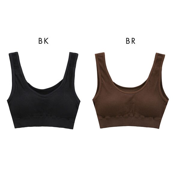 体育deインナーPLUS 女児 成型 リブハーフトップ ジュニア キッズ ブラジャー ノンワイヤー スポーツブラ