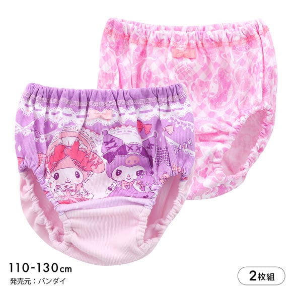 マイメロディ＆クロミ 女児 ショーツ 2枚セット キッズ ジュニア 女の子 2枚組 サンリオ BANDAI バンダイ