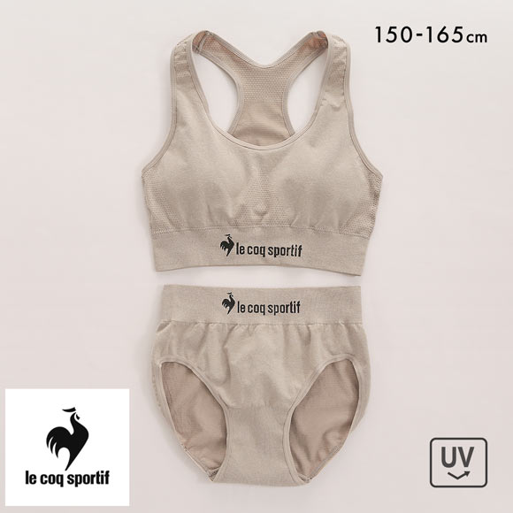 ルコックスポルティフ 女児 成型 ハーフトップ＆ショーツ 上下セット 女の子 キッズ ジュニア le coq sportif