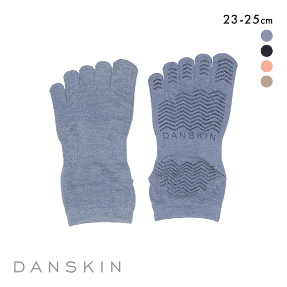 ダンスキン DANSKIN ファイブフィンガー ノンスリップ ソックス 5本指 靴下 ヨガ 滑り止め付き
