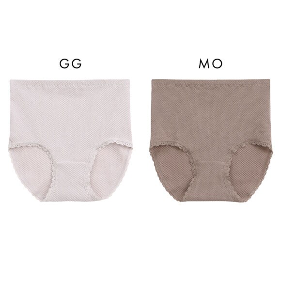 アンフィニ ぐで町子 脱力系ぱんつ ショーツ 深め ハイウエスト 綿メッシュ ストレッチ M L LL UN-FINI