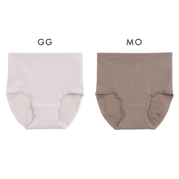 アンフィニ ぐで町子 脱力系ぱんつ サニタリーショーツ 羽根つき対応 深め ハイウエスト 綿混 ストレッチメッシュ UN-FINI