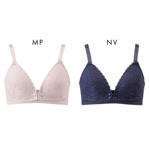 犬印 INUJIRUSHI 犬印×くみっきー×モニターママ共同開発 フロントオープン レース授乳ブラ マタニティブラ ハーフトップブラ