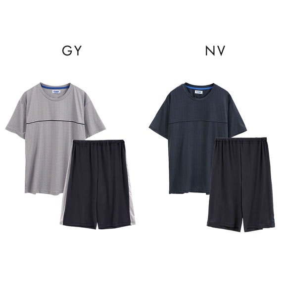 ヒヤロン メンズ パジャマ 上下セット ルームウェア 半袖 紳士 着るヒヤロン