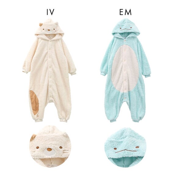 すみっコぐらし なりきり ボアフリース 着ぐるみ ジュニア 130 150 なりきり 子供 パジャマ ルームウェア